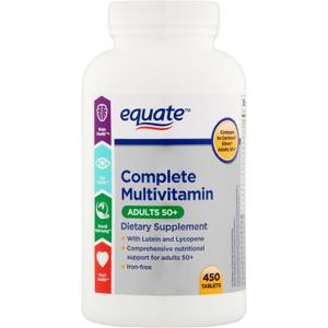 Equate Adults 50+ Complete Multivitamin/Multimineral Supplement Tablets, 450 Ct