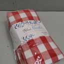 Blue Needles Gingham Buffalo Plaid Cloth Napkins 100% Cotton Set of 12 Dinner Table Napkins 18x18 inch Soft, Reusable, Washable Perfect for Spring Summer Easter & Everyday Use - Red & White