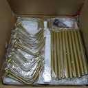 Flycity 5 Tier Rotating Bookshelf, 360 Corner Bookshelf Tower, Round Revolving Bookcase with Special Visible Partition Storage, Narrow Book Shelf Organizer for Living Room, Small Space, Gold