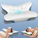 Cervical Pillow for Neck Pain Relief  Ergonomic Neck Pillow for Sleeping Contour Memory Foam Pillows for Neck Support, Orthopedic Bed Pillow for Side Back Stomach Sleepers