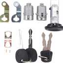 MOTOKU Set of 3 Ignition Switch Door Lock Cylinder w/Keys for Chevrolet Avalanche Blazer Silverado Suburban Tahoe for GMC Sierra 2001-2007