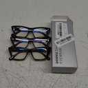 DOOViC 3 Pack Fashion Reading Glasses for Women Trendy Cat Eye Blue Light Blocking Computer Readers (3 Colors-s1)