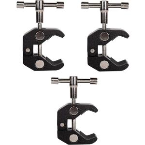Super Clamp with 1/4 and 3/8 Thread for Photography,Camera Monitor, LED Light,Umbrellas, Plate Glass, Cross Bars, Hooks, Shelves, Photo Accessories-3Pack
