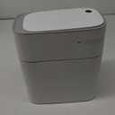 MOPALL Small Bathroom Trash Cans with Lids,Motion Sensor Bathroom Trash Can,Narrow Waterproof Plastic 3.5 Gallon Automatic Adsorption Touchless Garbage Can,White