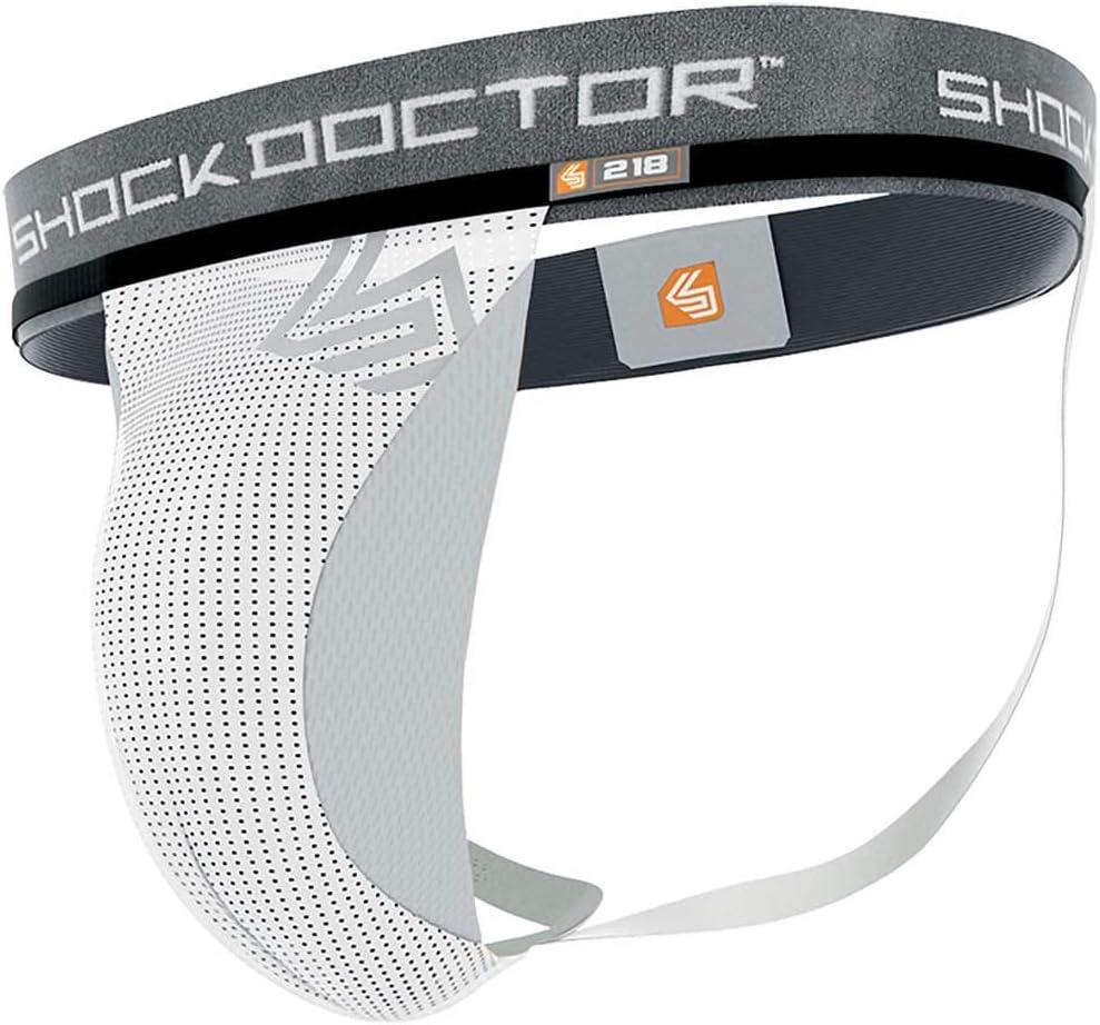 Shock Doctor Athletic Supporter Jockstrap, For Sports Support, Football, Baseball, Lacrosse & More, Mens (Large, White)