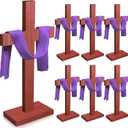 6 Pieces Wooden Cross Table Decoration Easter Wooden Crosses Small Wooden Cross Standing Centerpieces Wood Cross Sign Tabletop for Nativity Church Sunday School First Communion Baptism Decorations (Christian)