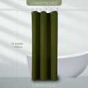 PANGSINNE Stall Shower Curtain 36 x 72 Inches, Heavy Duty Fabric Hotel Quality Waffle Textured 256GSM Army Green Shower Curtain