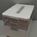 ARSTPEOE 3-Tier Medicine Organizer - Portable Medicine Cabinet with Plastic Handle, Multipurpose Medical Box, Pill Organizer, Empty First Aid Kit for Home