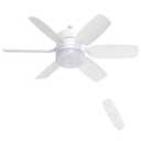 Fanspex 20.5'' Socket Fan Light with Memory Function, 5 Fan Speeds with Adjustable Light for Bedroom, Kitchen, Living Room, 8 Hours Timer, White (Remote need Paired before Use)