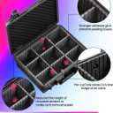 Card Case for Sport Cards Storage, Graded Trading Card Storage Box for 3" x 4" 35pt Rigid Card Sleeve, Waterproof Card Organizer Box with 9 Dividers for BCW MTG TCG Zion Card(Hold 600+ Toploaders)
