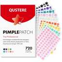 QUSTERE Pimple Patches for Face, Hydrocolloid Acne Patches, Cute Star Zit Covers, Colorful Spot Stickers with Tea Tree, Salicylic Acid & Cica Oil| 4 Sizes (8mm, 10mm, 12mm & 14mm) | 720 Count