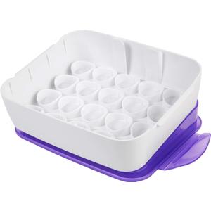 Wilton Icing Color Organizer Case - The Color Organizer Holds 20 Bottles of Colors for Cakes & Cookies, Cake Decorating Supplies, White & Purple Wilton Icing Color Organizer Case - The Color Organizer Holds 20 Bottles of Colors for Cakes & Cookies, Cake Decorating Supplies, White & Purple