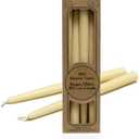 100 Percent Pure Beeswax Taper Candles. Box of 4 / 9.5 Inch.