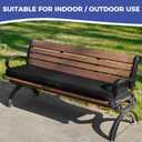 IPYNBAP Outdoor Bench Cushions for Outdoor Furniture, 59x18x3 Inch, Waterproof Bench Pillow, Fade Resistant Long Bench Seat Pads for Garden, Indoor, Porch Swing, Black