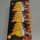 E12 Flame Bulbs 12 Pack, 3 Mode LED Candelabra Flame Light Bulb 2.0 Watt Warm White Chandelier Flame Bulbs,1800k Candle Light Bulbs, Flame Tip for Christmas Party Decorations
