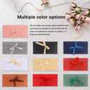 50 Pieces Bronze Envelopes with Bow Tie Closure, Paper Greeting Card Holders for Invitations Mail Postcard Bills Wedding Party Favors Business Cards, 8.66 x 4.33 Inches