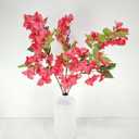 Silk Flowers with Stems,Bougainvillea Artificial Flowers,Long Stem Artificial Flowers for Home Wedding Centerpiece Table Decorations (3, Pink)