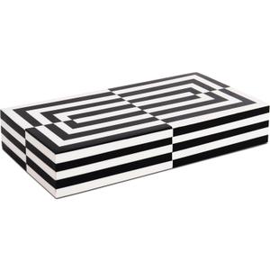 Handicrafts Home Large Decorative Storage Box 12x6 Coffee Table Organizer Box, Modern Home Dcor Accent, Keepsake Memory Box, Jewelry Storage Box, Boho Decorative Box with Lid for Shelf, Mantle Decor