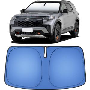 Car Windshield Sun Shade UPF 50+ Reflective, Foldable Sunshade for Cars Universal Fit - Blocks Heat & UV, Front Window Sun Shield for Sedan SUV Truck Large(57.5" L x 32.7" W)