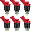 1991-2001 6PCS Fuel Injectors Compatible for Nissan Altima Maxima Sentra 200SX 240SX 300ZX NX 91-99 2.0L 2.4L 3.0L L4 V6, for Infiniti Q45 J30 G20 91-01 2.0L 3.0 4.1L L4 V8 Replaces 16600-96E01 FJ285