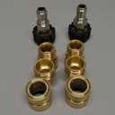 Twinkle Star Pressure Washer Adapter Set, Quick Disconnect Kit, M22 Swivel to 3/8'' Quick Connect, 3/4" to Quick Release (Brass)