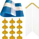 WXTWK 12 Pack Argentina Flag Argentine Desk Flag Small Mini Argentine Table Flags With Stand Base,Home Office Festival Events Celebration Decorations