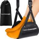BASIC CONCEPTS Airplane Foot Hammock for Plane Travel Essentials - Airplane Travel Essentials, Long Flight Foot Rest - Plane Gadgets (1 pack)