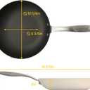 COOKLIFE 10.25 Inch Lightweight Enameled Cast Iron Frying Pan - Toxin-Free - Oven Safe up to 500 F or on Stovetop - Cast Iron Skillet for Cook, Bake - Antique White