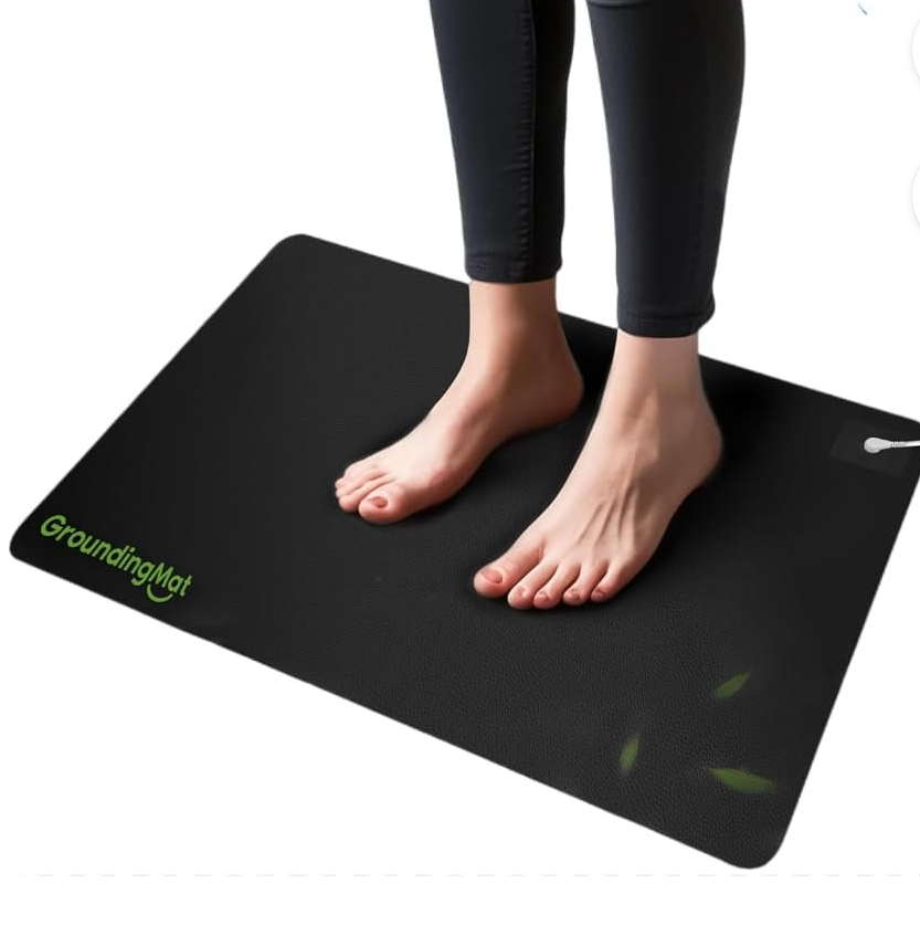 Grounding Mat for Sleep, Energy, Pain Relief, Inflammation, Balance, Wellness, Earth Connection Therapy for Indoor Grounding at Home, Office, or Work 16"x24"