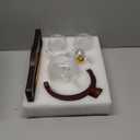 PONPUR Gifts for Men Dad Valentines Day, Whiskey Decanter Globe Set with 2 Ball Stones & 2 Glasses, Anniversary Birthday Gifts for Him Husband Boyfriend Brother, Cool Stuff Gift for Bourbon Scotch