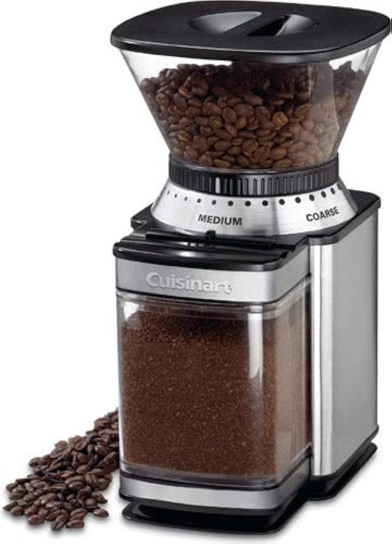 Cuisinart Coffee Grinder, Electric One-Touch Automatic Burr Coffee Grinder with 18-Position Grind Selector, Cup Size Selector for 4 18 Cups, DBM-8P1, Black Stainless