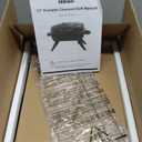 Portable Charcoal Grill with Warming Rack, Small Tabletop Barbecue Grill, Foldable Legs, Adjustable Vent, Total 343 Sq. In.Cooking Space, Outdoor BBQ Grill for Camping and Picnics (Black)