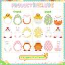 36 Pack Easter Candy Holder Cards - DIY Bunny Chick Egg Style with Plastic Domes, School Classroom Party Favors