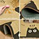 Brown Porch Doormat Entryway rug-3x5, Farmhouse Animal Cat Waterproof Outdoor Rugs for Entrance Kitchen Balcony, Outside Non-Slip Low Pile Washable Door Mat, Stain & Oil Resistant Throw Rug