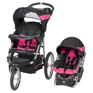 Baby Trend Expedition Jogger Travel System with EZ Flex-Loc Infant Car Seat, Bubble Gum