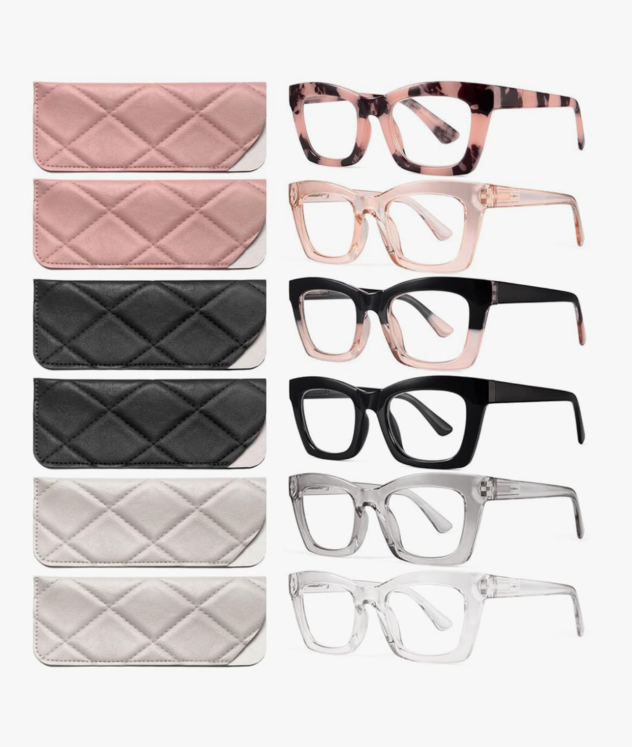CCVOO Stylish Reading Glasses for Women, Eyeglasses, Blue Light Readers for Women, Computer Eye Glasses, Cheaters(1.0)