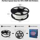 FLASHFORGE PLA Filament 1.75mm, 3D Printer Filament 1kg (2.2lbs) Spool, Dimensional Accuracy +/- 0.02mm, 3D Printing Filament Easy to Use and Fits for Most FDM 3D Printers (Natural)