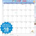 2026 Wall Calendar  18-Month Planner from January 2026 to June 2027, Stylish Monthly Planner for Home & Office Use (11"W x 14"H)