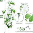 RECUTMS Hanging Plants Flowers for Outdoor Silk Bougainvillea (White, Bougainvillea 4 Pcs)