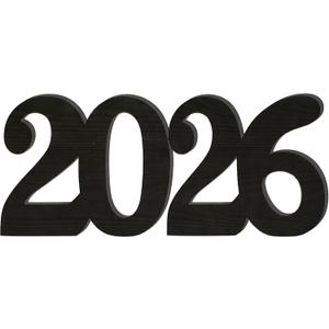 KatchOn, Large 2026 Wooden Sign Black - 8 Inch | Grad 2026 Sign for Black Graduations Decorations 2026 | Class of 2026 Photo Props, 2026 Numbers for Class of 2026 Decorations