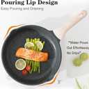 Kordisen Nonstick Frying Pan Set with Lids, 3 Piece Skillet Set, Healthy Induction Cooking Pan, Stay-Cool Handle, Compatible with All Stovetops, PFOA Free (8, 9.5, 11 Inch)