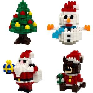 Pinkiwine 4 Pack Christmas Building Block Toys for Kids Boys Girls Teens Christmas Stocking Stuffers Gifts