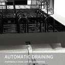 Kitchen Countertop Drying Rackwith Drainer Board Multifunctional 2-Tier Organizer, Utensil Rack and Cup Holder, Removable Design for Kitchen Countertops (Powder Coated Black)