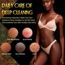 UJFQBH 3 Pieces African Bath Sponge African Net Long Net Bath Sponge Exfoliating Shower Body Scrubber Back Scrubber Skin Smoother,Great for Daily Use (Pink,Yellow,Purple)