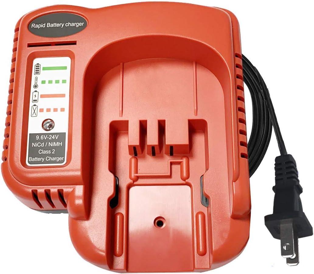 UNGINO FSMVC 9.6V-18V Battery Fast Charger for Black and Decker 18V 14.4V 12V 9.6V NiCD & NiMH Battery Compatible with Black & Decker HPB18-OPE HPB18 HPB14 HPB12 HPB24 HPB96 BDCCN24 BDFC240