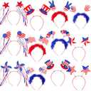 Moon Boat 12PCS Patriotic Head Boppers Headband - Star Uncle Sam Hat Balloons- Fourth 4th of July Party Accessories Favors Decorations