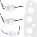 104000192-K Flame Rod Electrode Kit for Rinnai Tankless Water Heaters R75 and R94, 104000012 Flame Rod Electrode Kit Water Heater Compatible with Rinnai VB2528FFUD VB2528WD KA2530FFUD, 3 Pcs