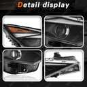 TODO Headlight Assembly for 2021 2022 Hyundai Elantra, Halogen with LED Passenger Side Headlamp for 92102-AB000 HY2503247