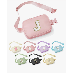 Birthday Gifts for Women - 30th 40th 50th 60th 70th Birthday Gifts for Mom Daughter Her Friend Sister Girlfriend, Personalized Gifts Christmas Gifts, Initial Belt Bag Crossbody Bags, Pink J