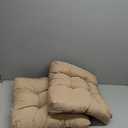 MTMR Outdoor Chair Cushions Set of 2, 19x19 Waterproof Wicker Seat Cushions for Patio Furniture, Thick Tufted Outdoor Replacement Furniture Pad for Porch Lawn Wicker Desk Dining Rocking Chair, Cream